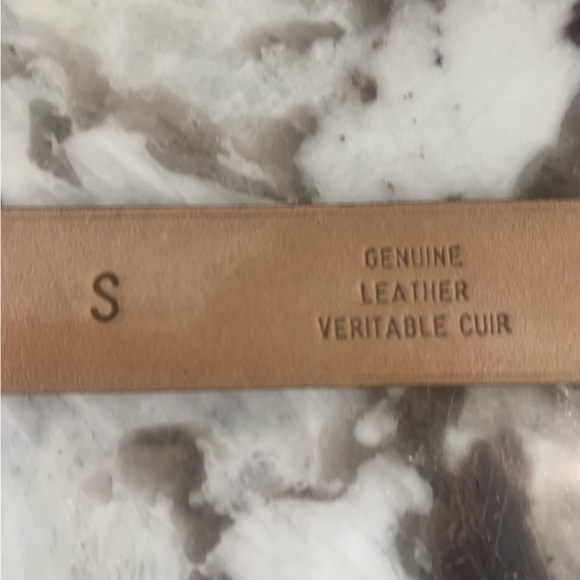 Talbots Genuine Leather Belt - Tan Brown with Gold Buckle - Made in Italy - Picture 8 of 11